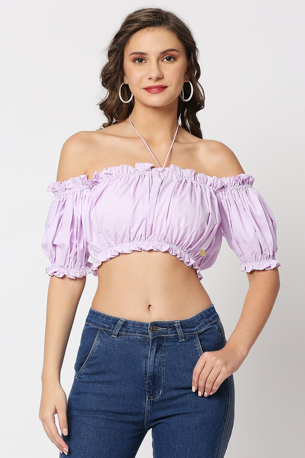 Lilac Hakoba Corset Crop Top Design by Emblaze at Pernia's Pop Up Shop 2024