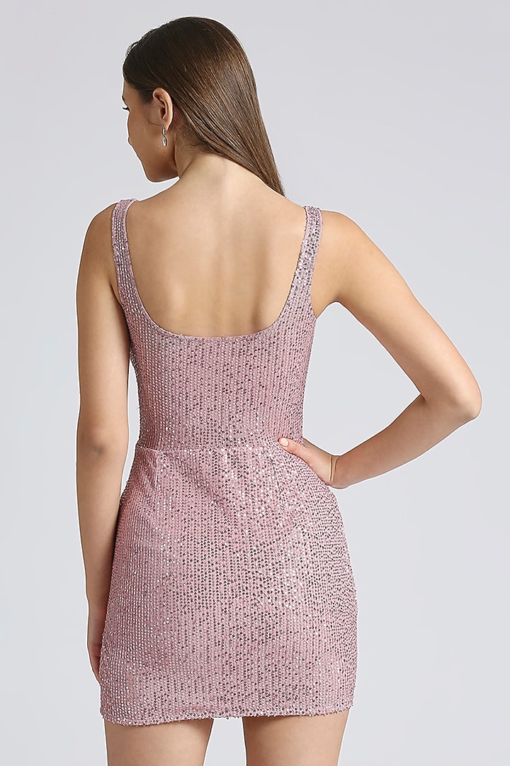 Pink Sequins Mini Corset Summer Dress by Emblaze at Pernia's Pop Up Shop
