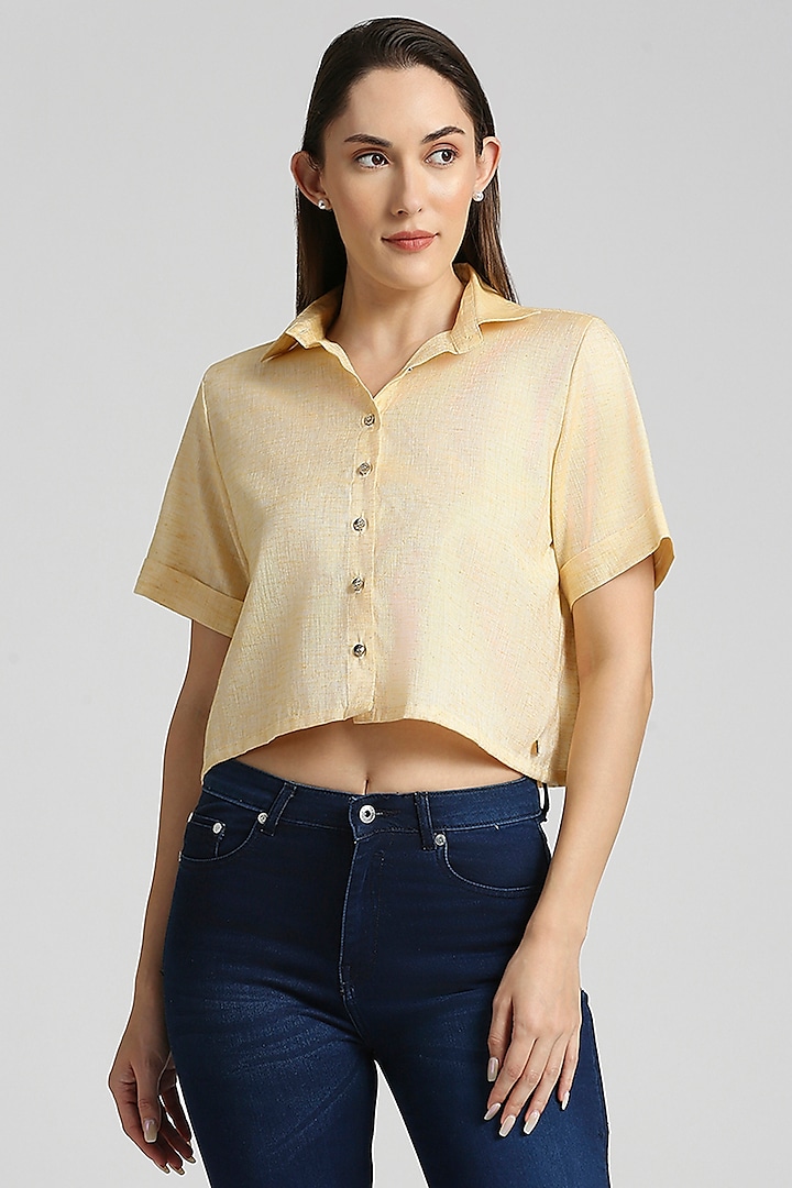 Yellow Cotton Shirt by Emblaze