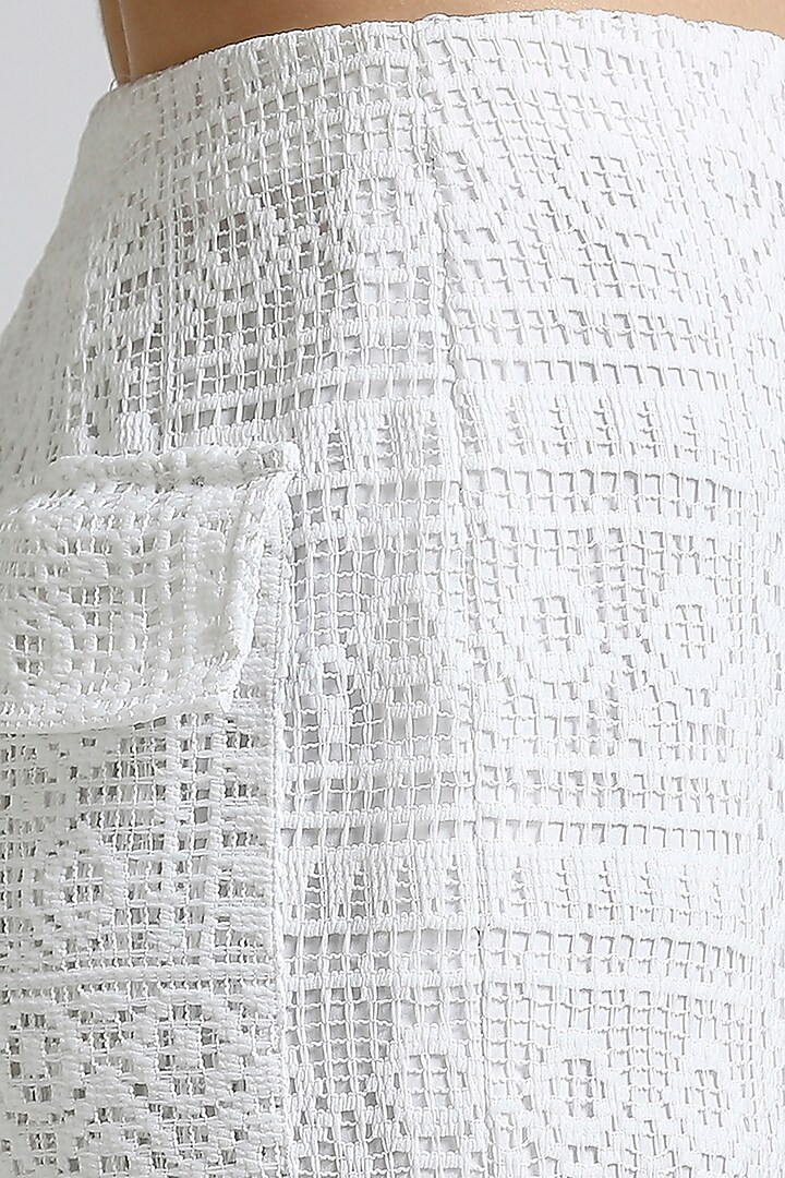 White Lace Cargo Pants by Emblaze at Pernia's Pop Up Shop