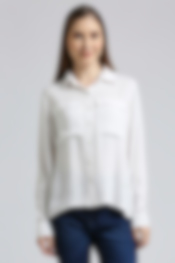 White Lurex Shirt by Emblaze