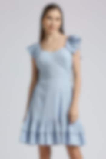 Blue Hakoba Mini Dress by Emblaze