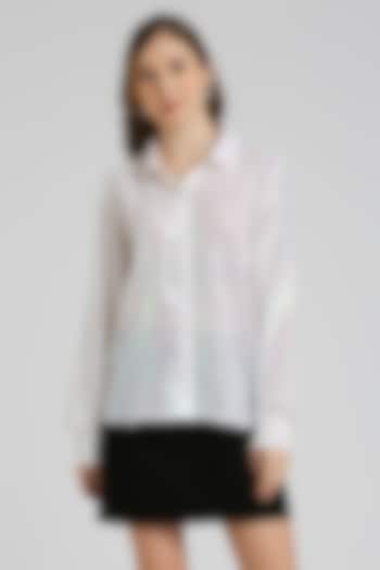White Sequins Shirt by Emblaze