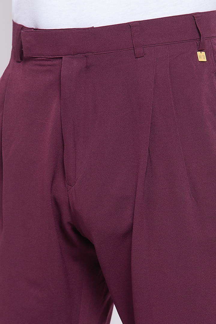Maroon Viscose Blazer Set by Emblaze Men at Pernia's Pop Up Shop