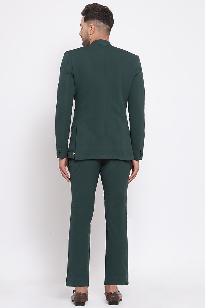 Green Viscose Blazer Set by Emblaze Men at Pernia's Pop Up Shop