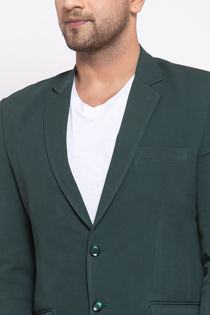 Green Viscose Blazer Set by Emblaze Men at Pernia's Pop Up Shop
