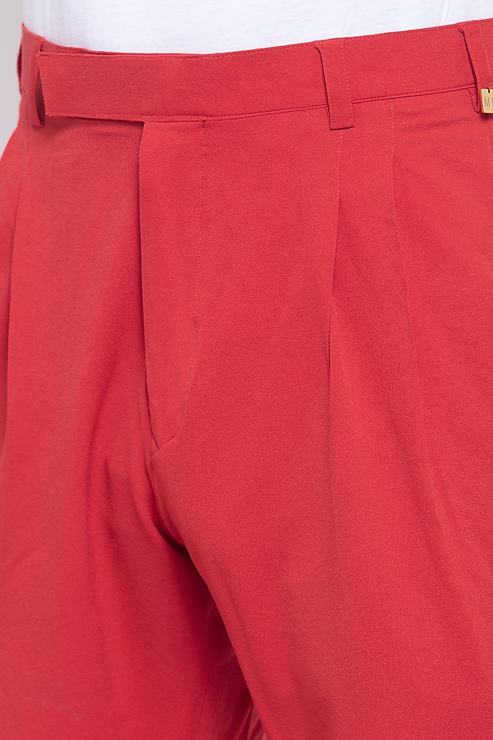 Red Viscose Blazer Set by Emblaze Men at Pernia's Pop Up Shop