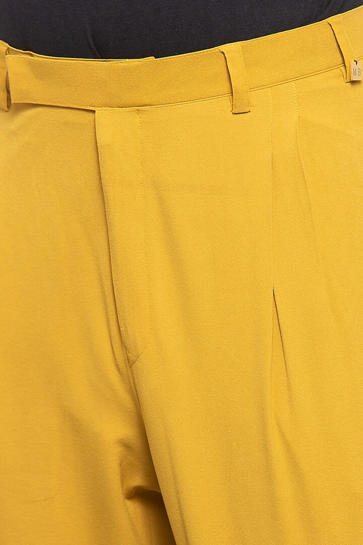 Mustard Viscose Blazer Set by Emblaze Men at Pernia's Pop Up Shop