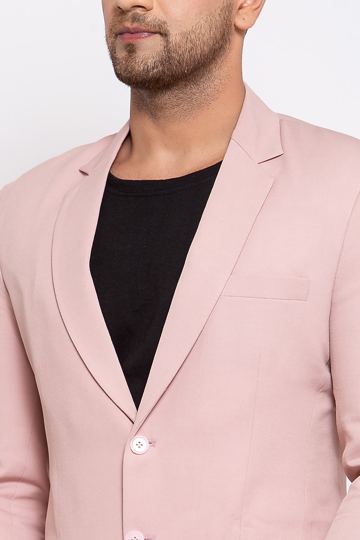 Baby Pink Blazer Set by Emblaze Men at Pernia's Pop Up Shop