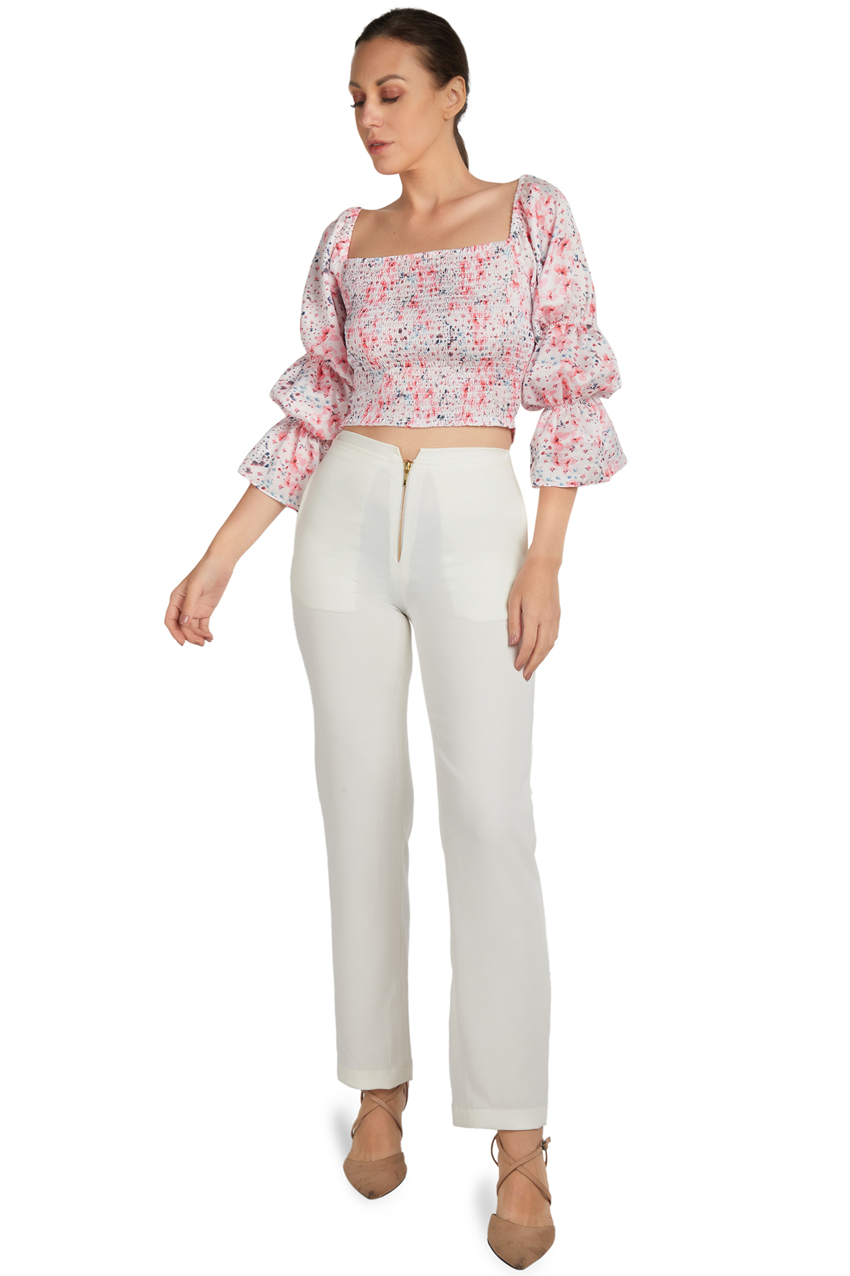 White Viscose Pants by Emblaze at Pernia's Pop Up Shop