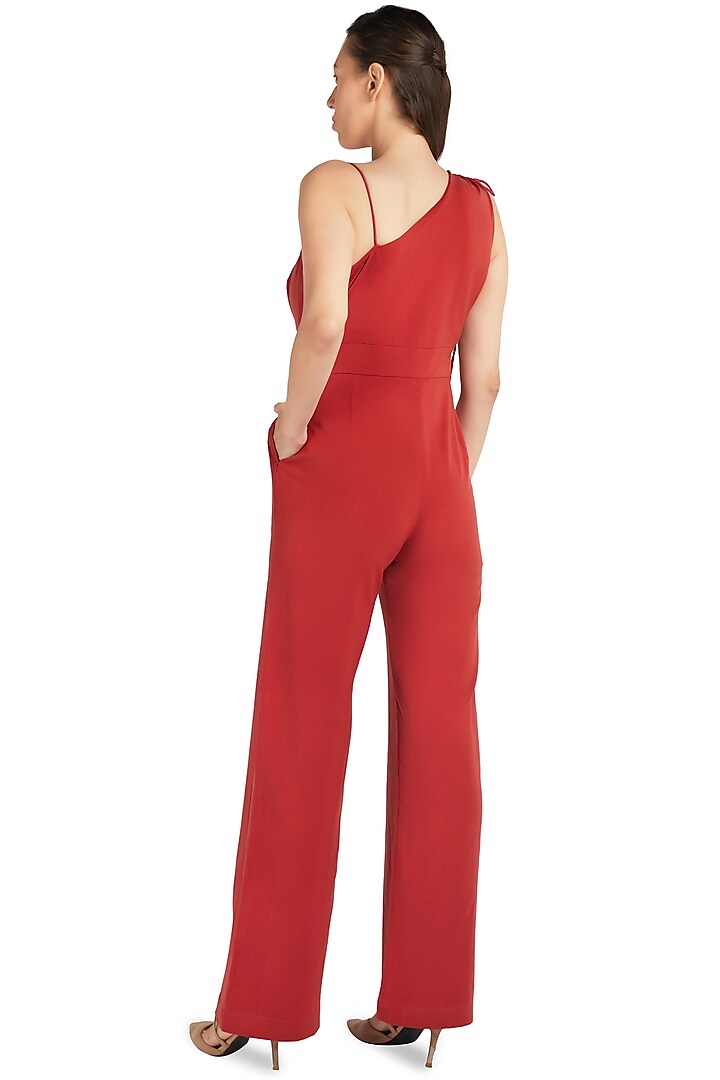 Brick Viscose Jumpsuit by Emblaze at Pernia's Pop Up Shop