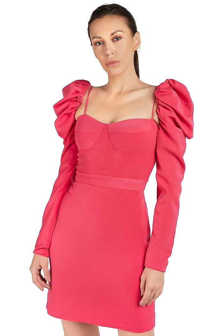 Hot Pink Viscose Summer Dress by Emblaze at Pernia's Pop Up Shop