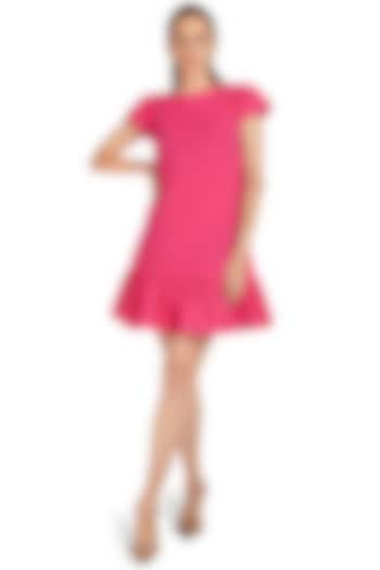 Hot Pink Ruffled Dress by Emblaze