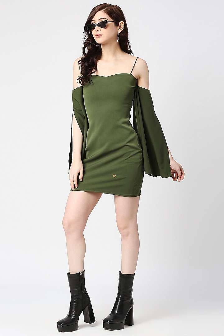 Green Lachka Bodycon Dress by Emblaze