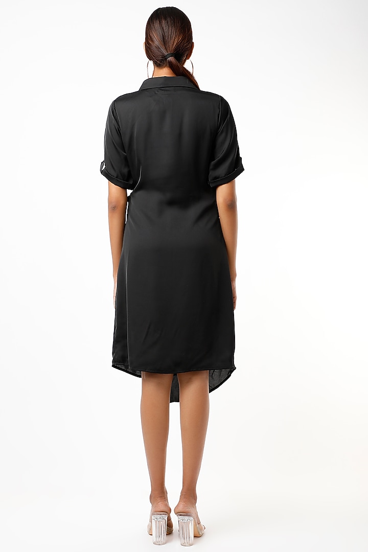 Black High-Low Wrap Summer Dress by Emblaze at Pernia's Pop Up Shop