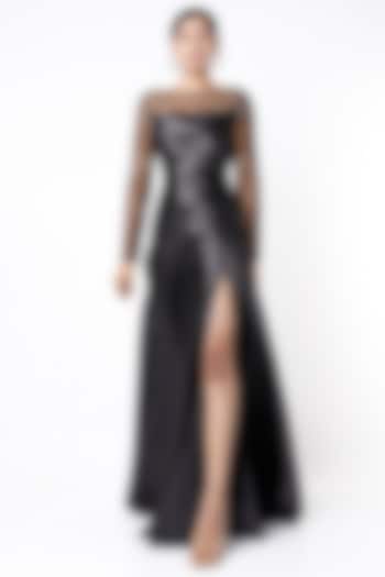 Black Embellished Summer Dress by Emblaze at Pernia's Pop Up Shop