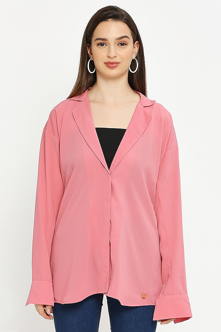 Pink Viscose Shirt by Emblaze