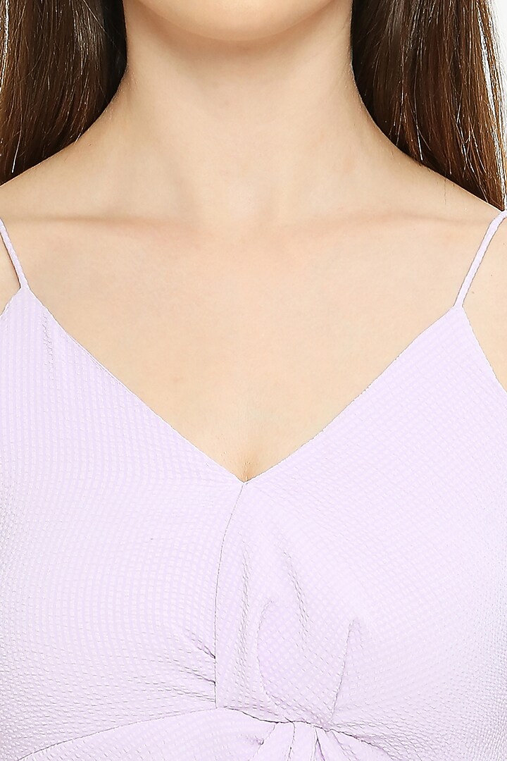 Lilac Cotton Texture Summer Dress by Emblaze at Pernia's Pop Up Shop