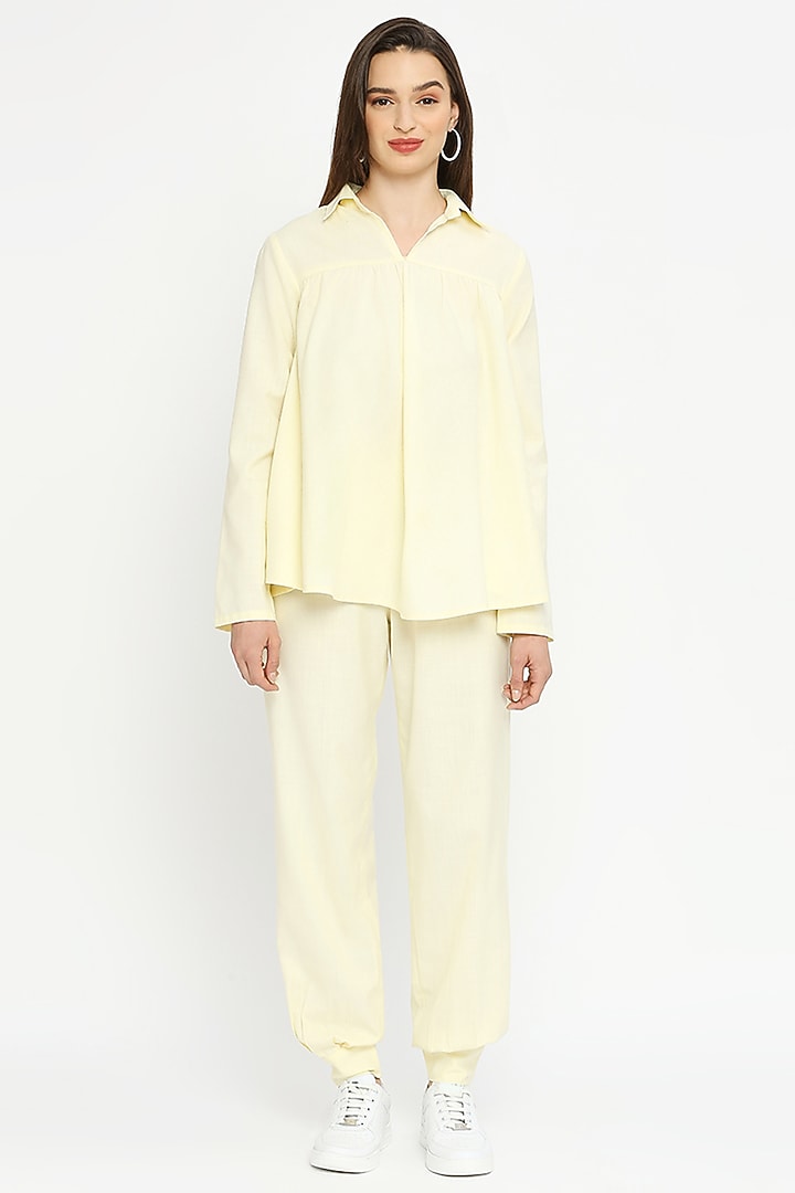 Yellow Cotton Co-Ord Set by Emblaze at Pernia's Pop Up Shop