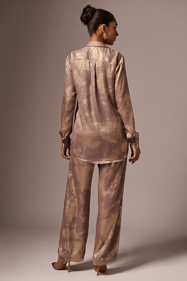Gold Foil Printed & Embellished Co-Ord Set by Emblaze at Pernia's Pop Up Shop