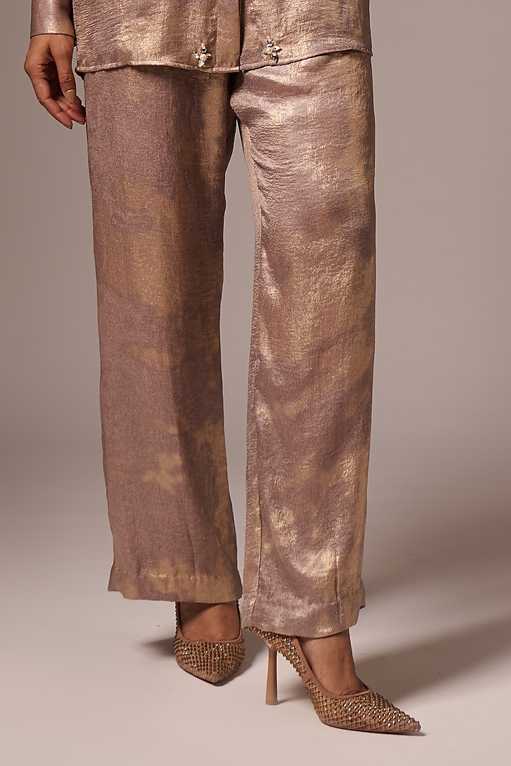 Gold Foil Printed & Embellished Co-Ord Set by Emblaze at Pernia's Pop Up Shop