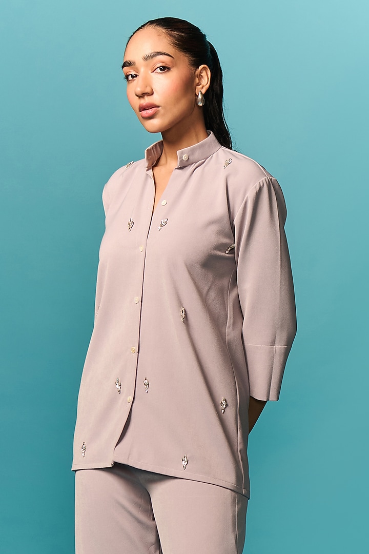 Grey Lachka Embellished Co-Ord Set by Emblaze at Pernia's Pop Up Shop