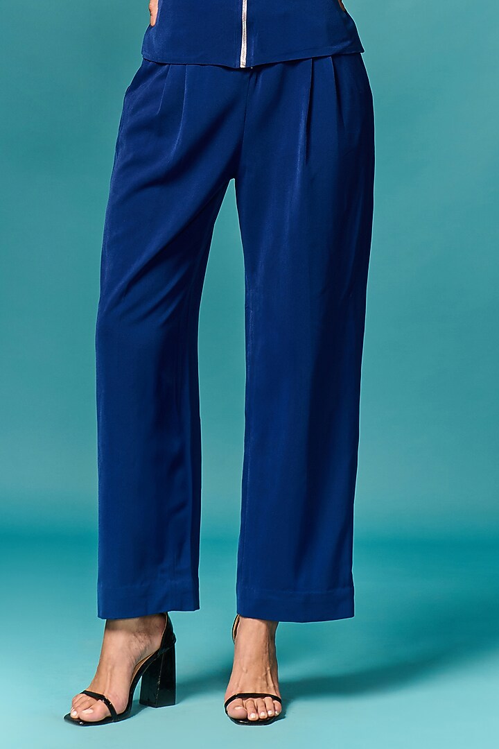 Blue Lachka Co-Ord Set by Emblaze at Pernia's Pop Up Shop