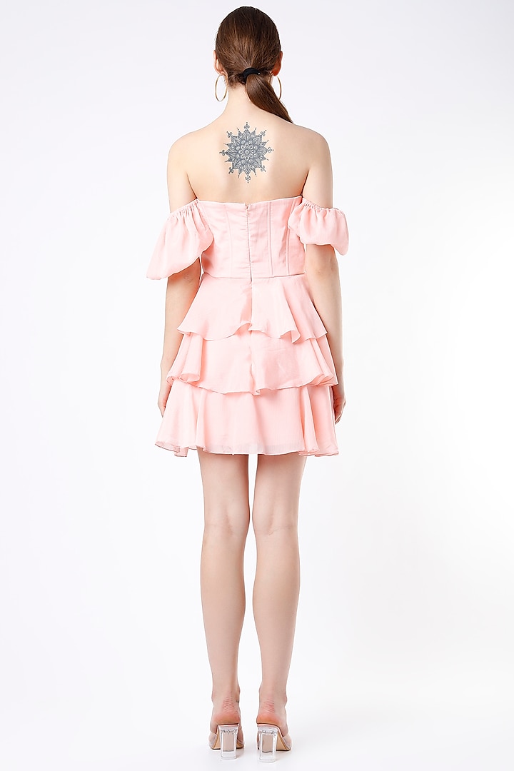 Peach Corset Tiered Summer Dress by Emblaze at Pernia's Pop Up Shop