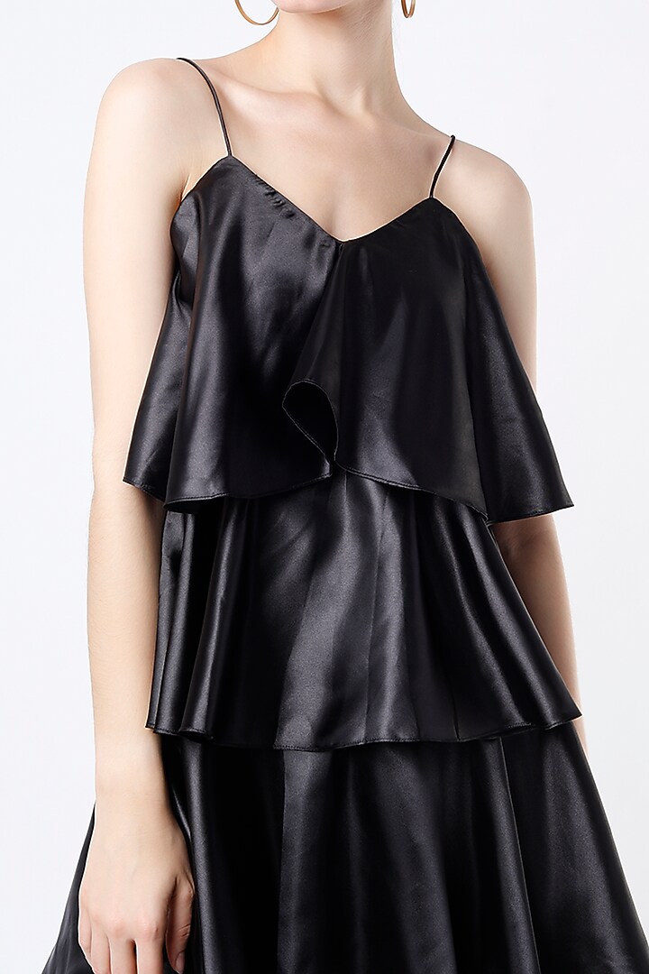 Black Tiered Summer Dress by Emblaze at Pernia's Pop Up Shop