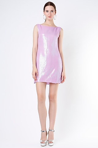 Lilac Sequins Dress by Emblaze