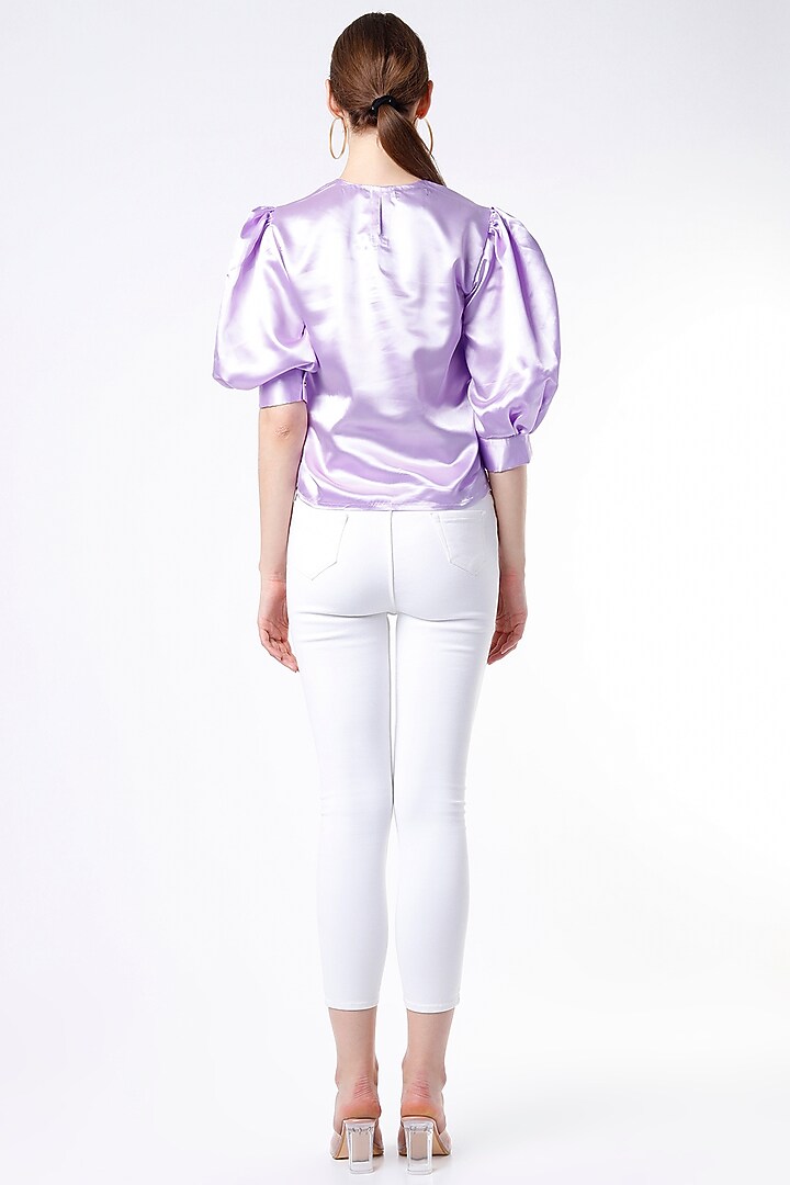 Lilac Satin Top by Emblaze at Pernia's Pop Up Shop