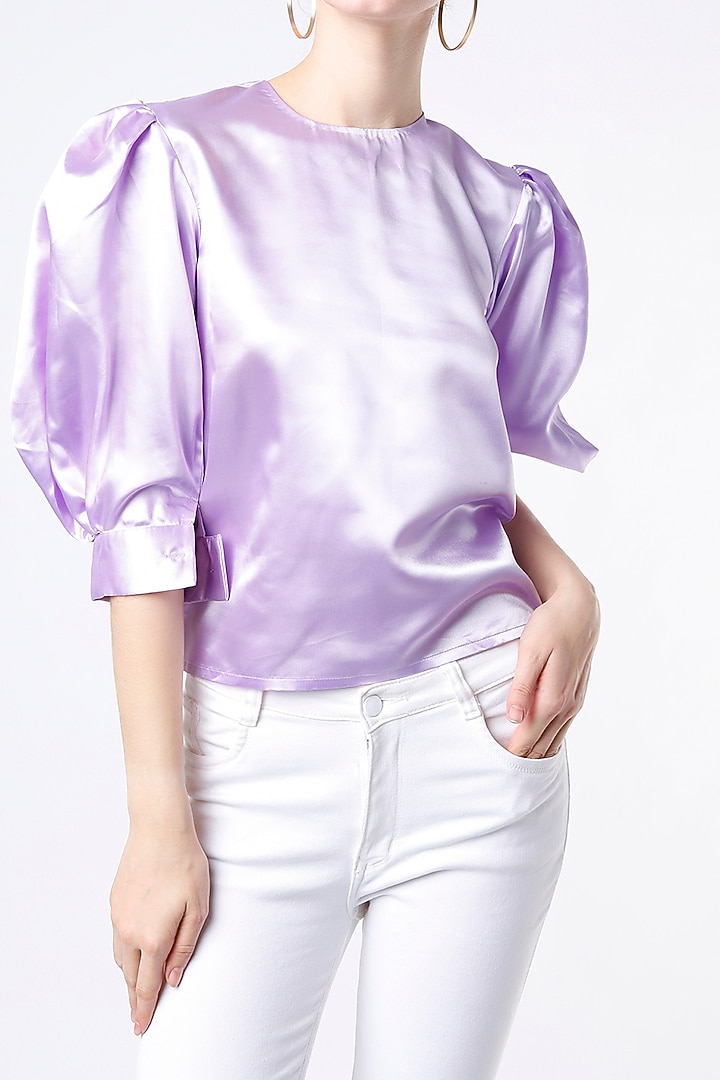 Lilac Satin Top by Emblaze at Pernia's Pop Up Shop