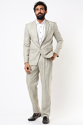Mint Textured Blazer Set by Emblaze Men
