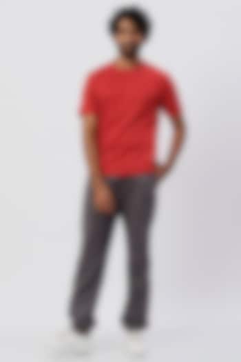 Red Suede T-Shirt by Emblaze Men