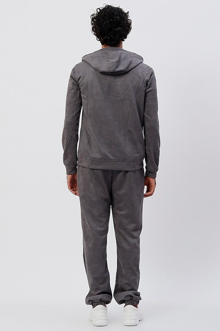 Grey Suede Pant Set by Emblaze Men at Pernia's Pop Up Shop