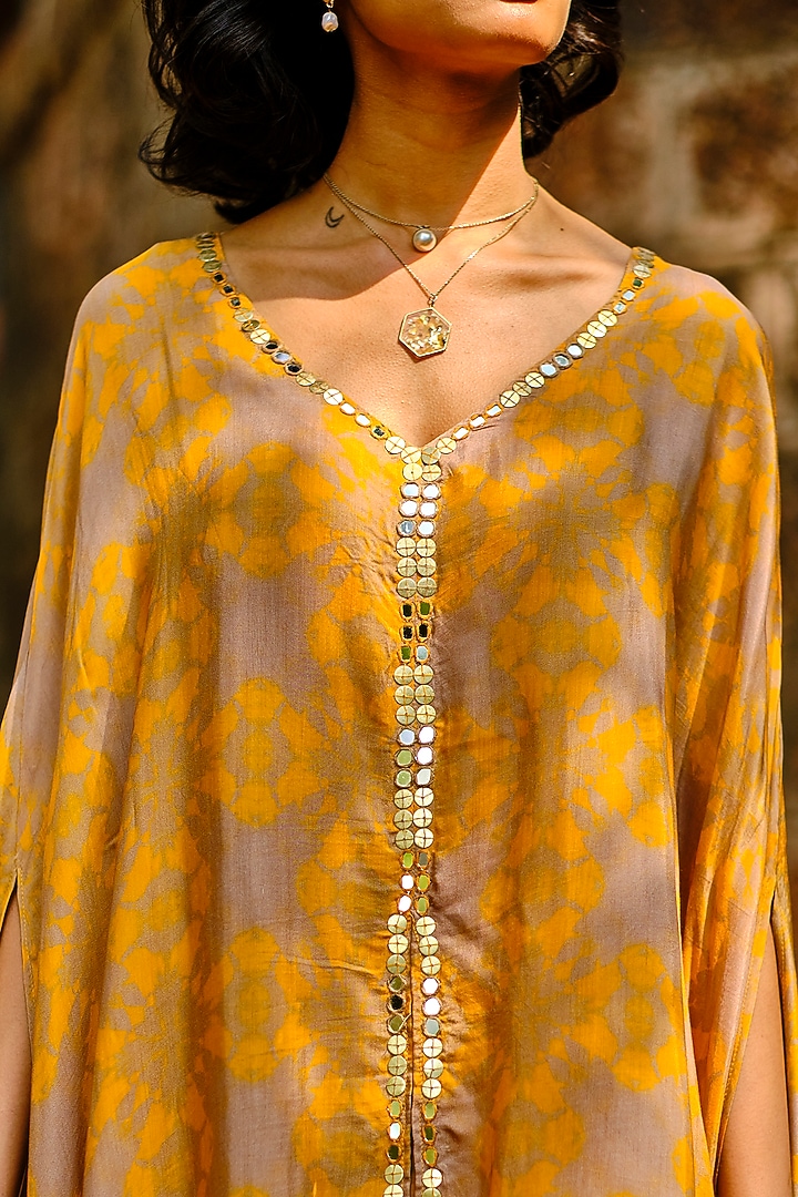 Yellow Digital Printed Tunic Set by Enech By Nupur Harwani at Pernia's Pop Up Shop