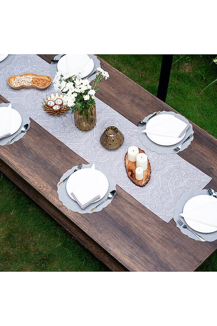 Silver Foil Printed Table Runner by Eris home at Pernia's Pop Up Shop