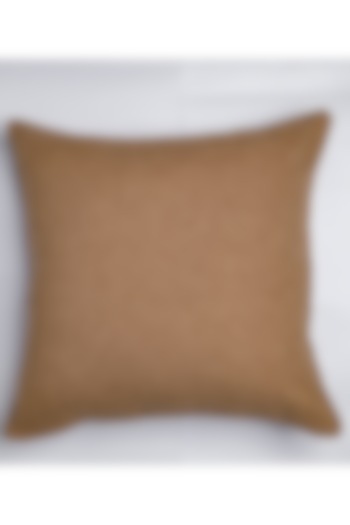 Light Brown Texture Embroidered Cushion Cover by Eris home at Pernia's Pop Up Shop