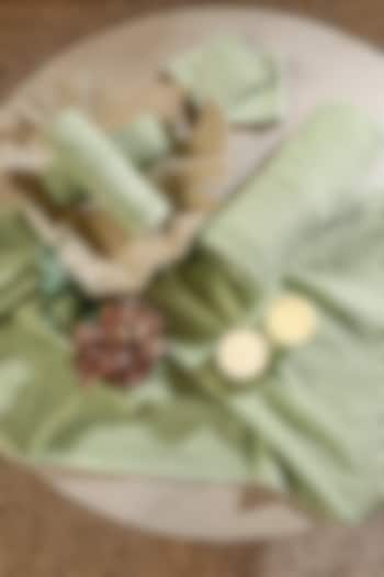 Sage Green Cotton Towel Set (Set of 6) by Eris home at Pernia's Pop Up Shop