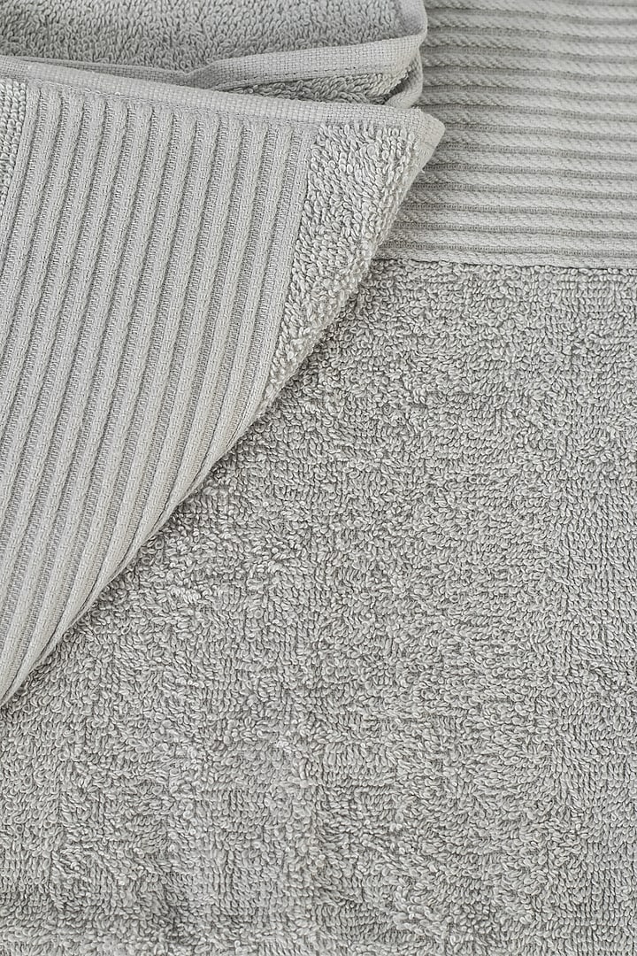 Grey Cotton Towel Set (Set of 6) by Eris home at Pernia's Pop Up Shop