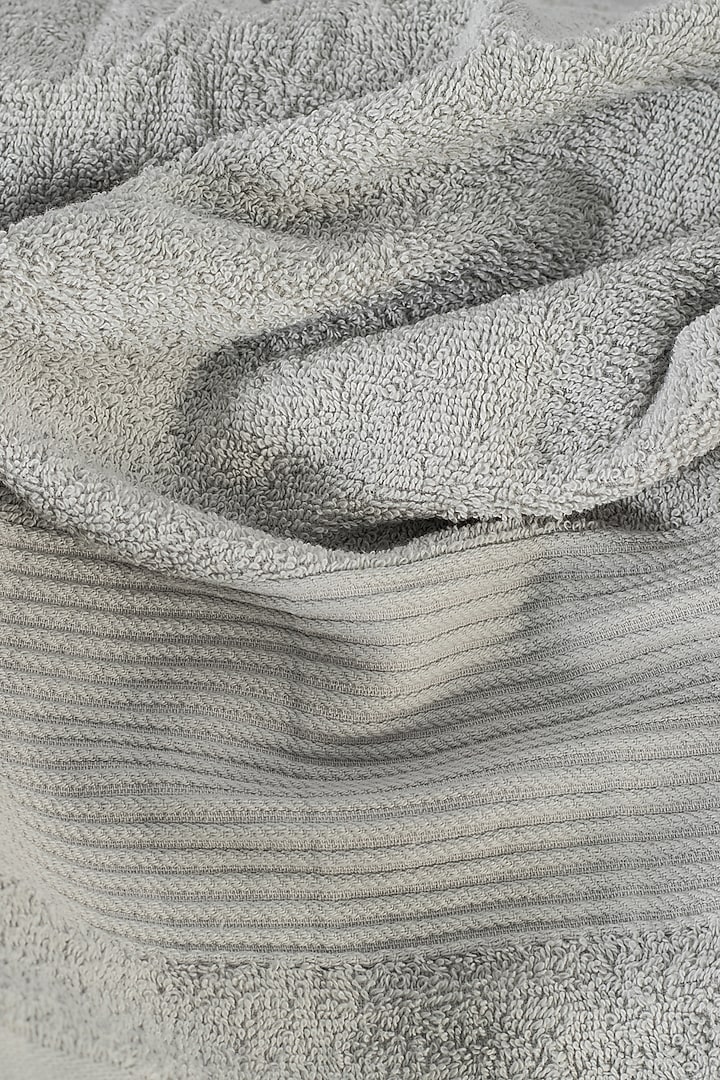 Grey Cotton Towel Set (Set of 6) by Eris home at Pernia's Pop Up Shop