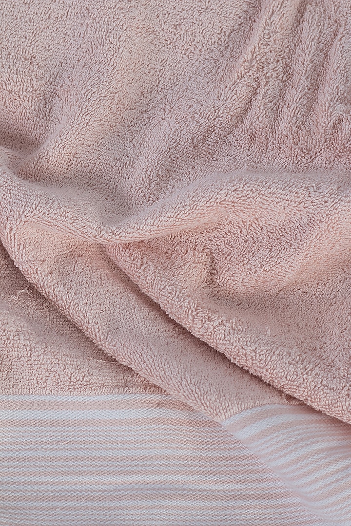 Pink Cotton Towel Set (Set of 6) by Eris home at Pernia's Pop Up Shop
