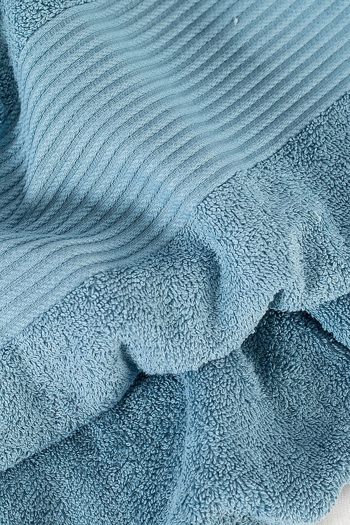 Blue Cotton Towel Set (Set of 6) by Eris home at Pernia's Pop Up Shop