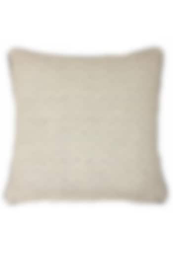 Cream & Black Cotton Woven Cushion Cover by Eris Home