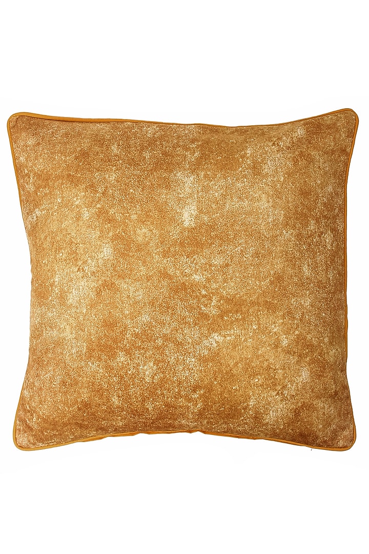 Mustard Yellow Cotton Velvet Woven Cushion Cover by Eris Home at Pernia's Pop Up Shop