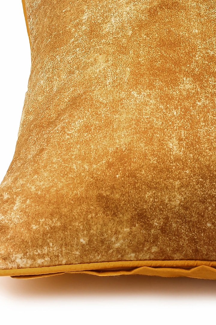 Mustard Yellow Cotton Velvet Woven Cushion Cover by Eris Home at Pernia's Pop Up Shop