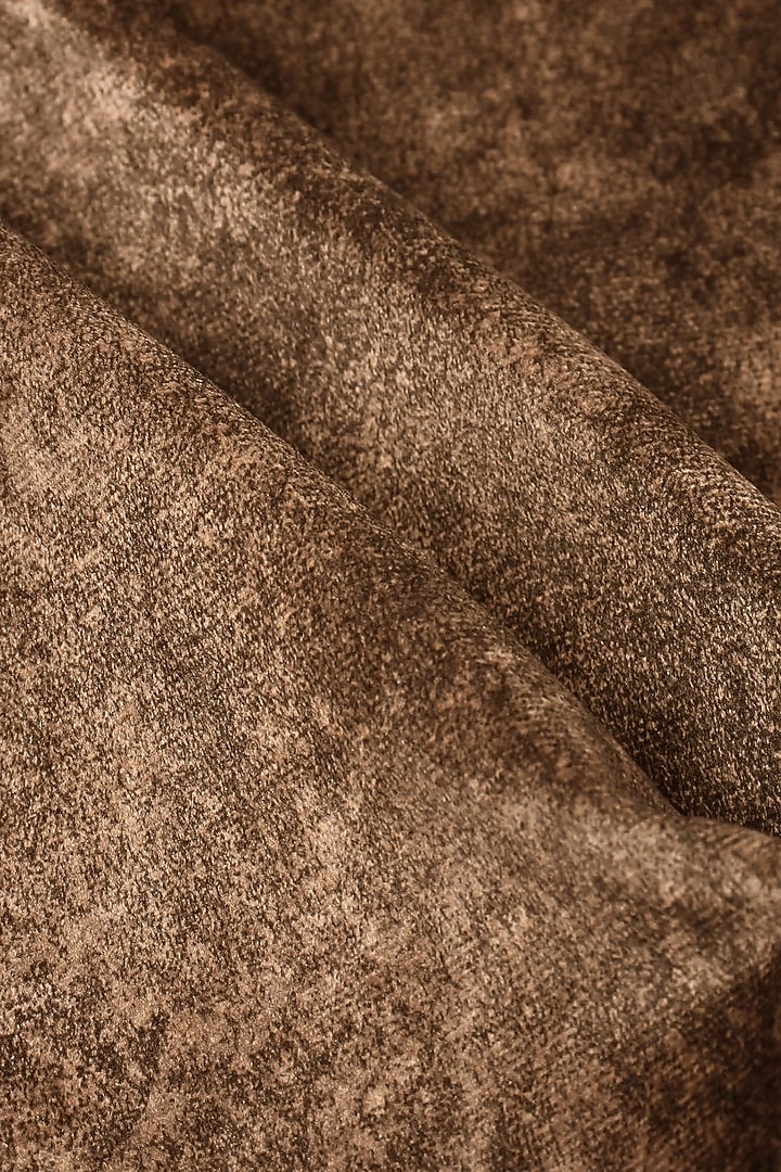 Brown Cotton Velvet Woven Cushion Cover by Eris Home at Pernia's Pop Up Shop