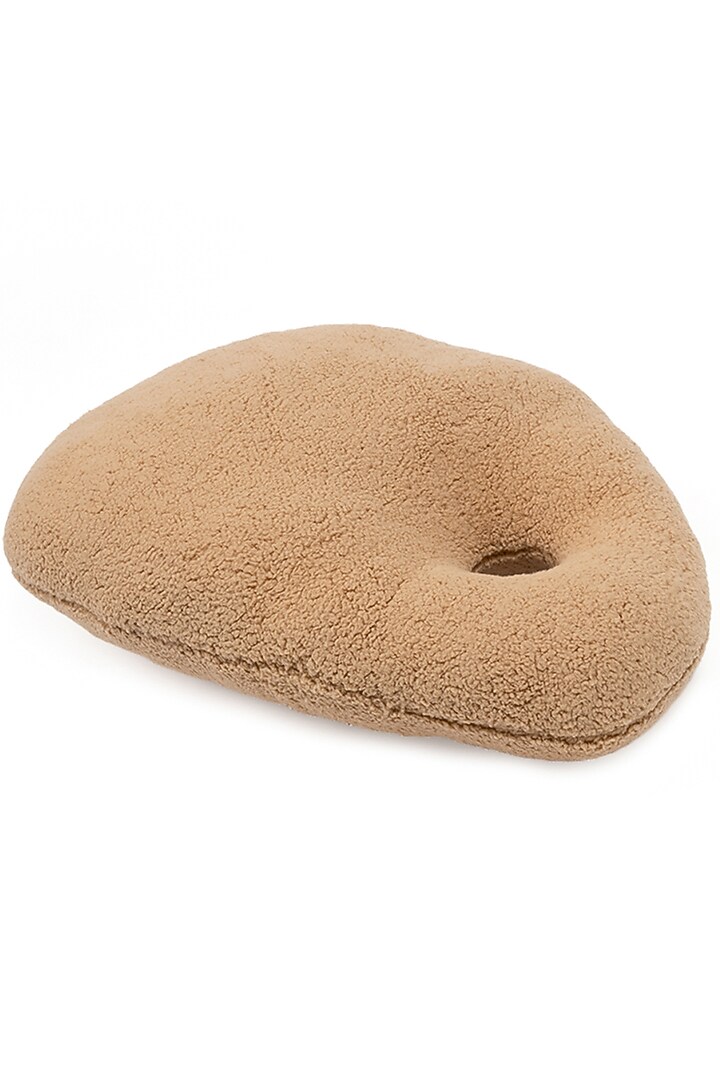Beige Sherpa Cloud Cushion by Eris home at Pernia's Pop Up Shop