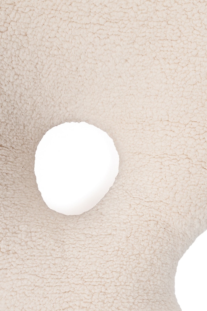 Ivory Sherpa Yin To My Yang Cushion by Eris home at Pernia's Pop Up Shop