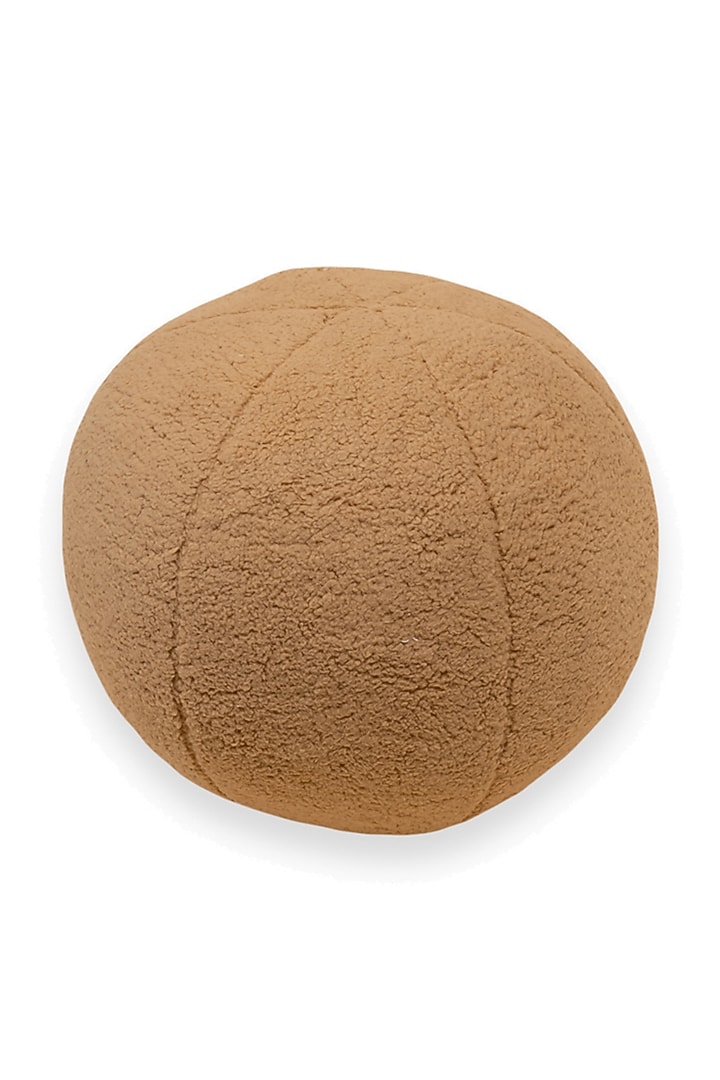 Beige Boucle Sphere Cushion by Eris home at Pernia's Pop Up Shop